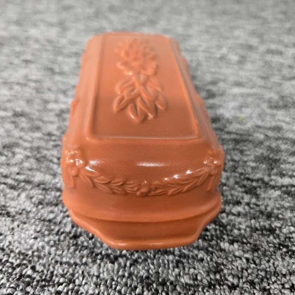 Vtg Avon Terracotta Kitchenware Collection Butter Dish Salt & Pepper Shaker Set